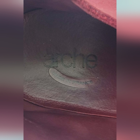 Arche Women's Bordeaux Leather Moccasins - Picture 7 of 12